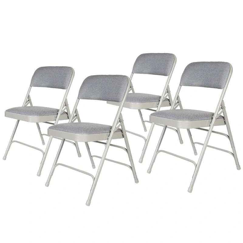 Sedia pieghevole a tre rinforzi in tessuto della collezione Bernadine di Hampden Furnishings, confezione da 4 pezzi 35