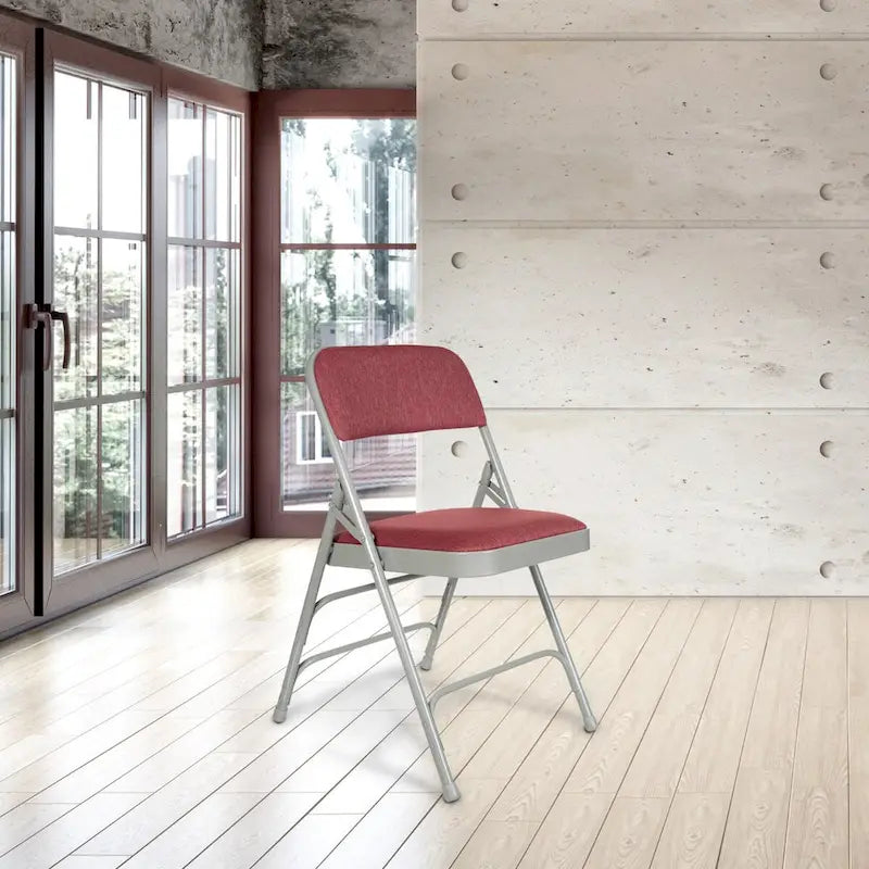 Sedia pieghevole a tre rinforzi in tessuto della collezione Bernadine di Hampden Furnishings, confezione da 4 pezzi 20