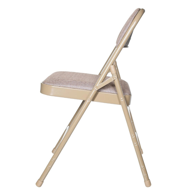 Sedia pieghevole a tre rinforzi in tessuto della collezione Bernadine di Hampden Furnishings, confezione da 4 pezzi 23