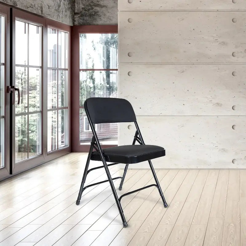 Sedia pieghevole a tre rinforzi in tessuto della collezione Bernadine di Hampden Furnishings, confezione da 4 pezzi 30