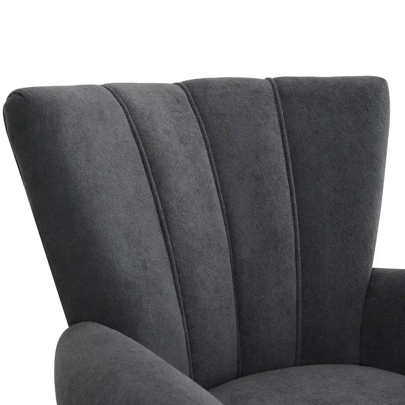 Upholstered Accent Chairs, Armchair Club Chair With Wooden Leg For Living room, Bedroom Reading Room 11