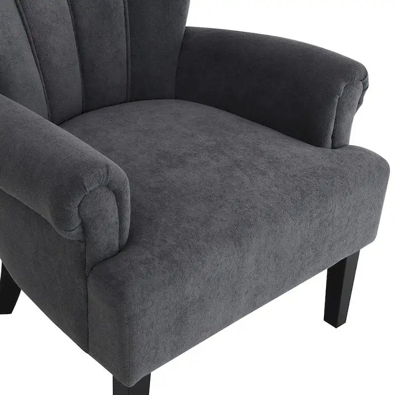 Upholstered Accent Chairs, Armchair Club Chair With Wooden Leg For Living room, Bedroom Reading Room 12