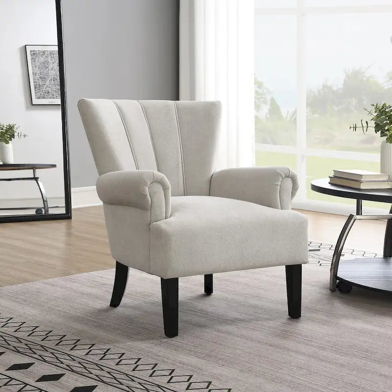 Upholstered Accent Chairs, Armchair Club Chair With Wooden Leg For Living room, Bedroom Reading Room 21