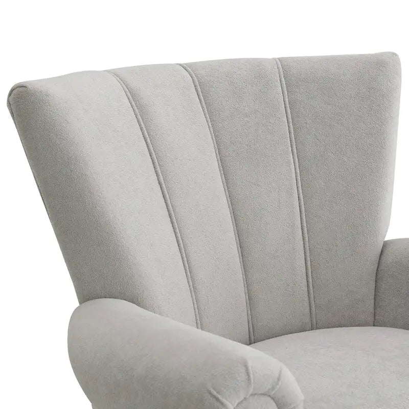 Upholstered Accent Chairs, Armchair Club Chair With Wooden Leg For Living room, Bedroom Reading Room 22