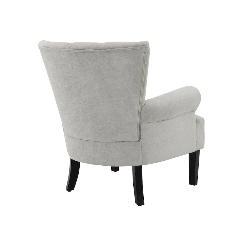 Upholstered Accent Chairs, Armchair Club Chair With Wooden Leg For Living room, Bedroom Reading Room 23