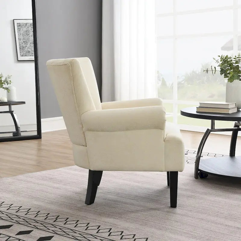 Upholstered Accent Chairs, Armchair Club Chair With Wooden Leg For Living room, Bedroom Reading Room 26