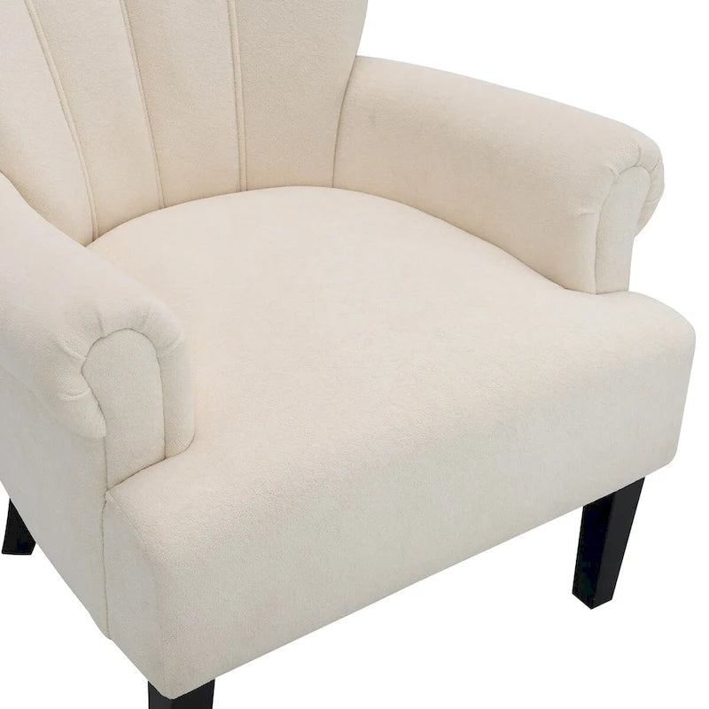 Upholstered Accent Chairs, Armchair Club Chair With Wooden Leg For Living room, Bedroom Reading Room 27