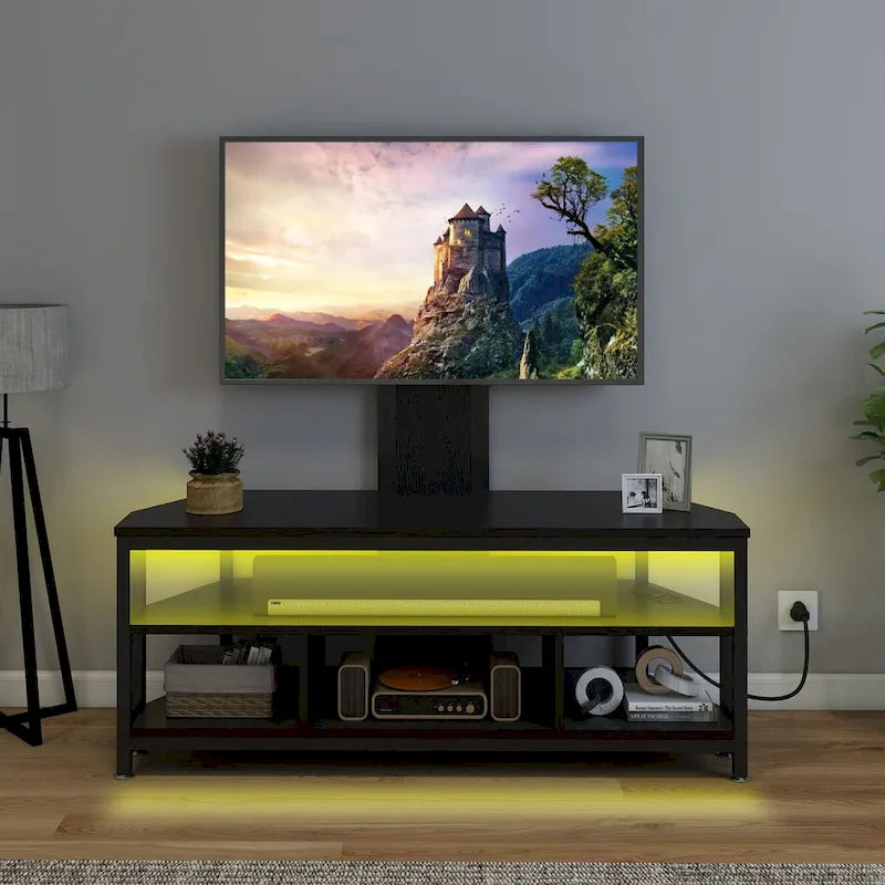 Moasis LED Light TV Stand with Mount, Power Outlet amd USB Port for TVs up to 70 17