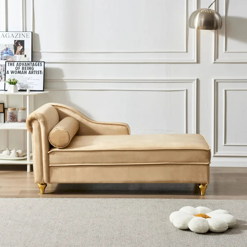Modern Upholstery Chaise Lounge Chair with Storage Velvet 3