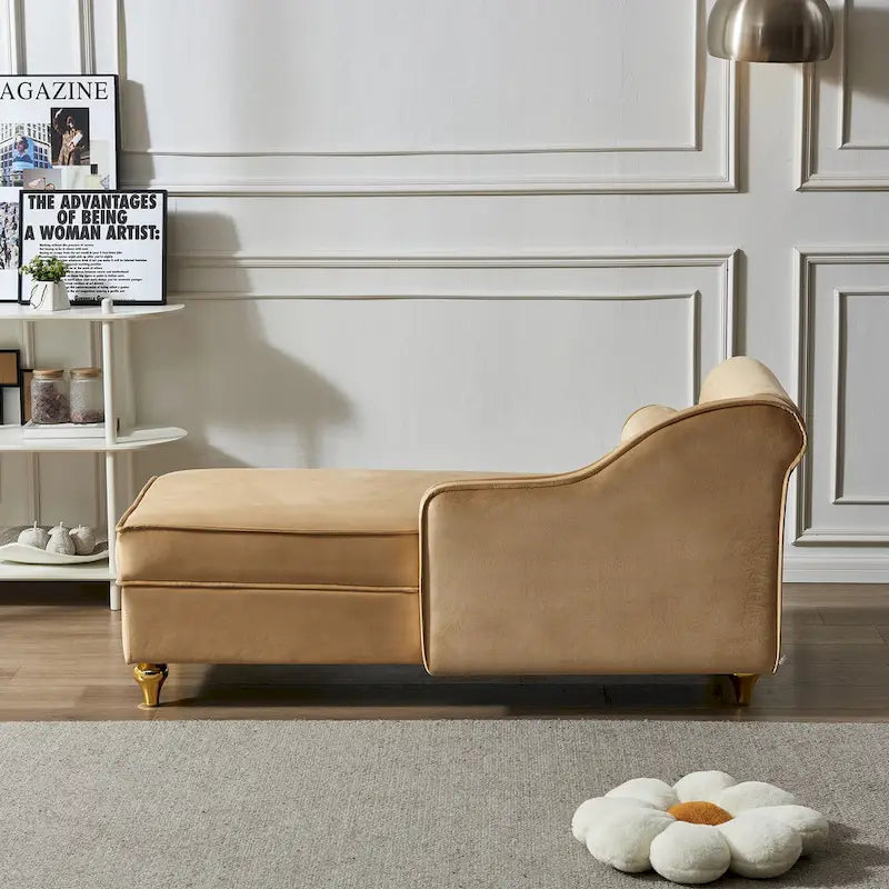 Modern Upholstery Chaise Lounge Chair with Storage Velvet 5