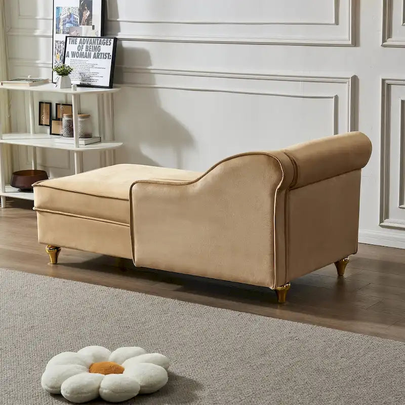 Modern Upholstery Chaise Lounge Chair with Storage Velvet 6