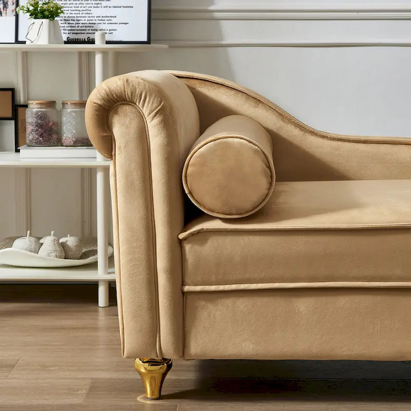 Modern Upholstery Chaise Lounge Chair with Storage Velvet 7