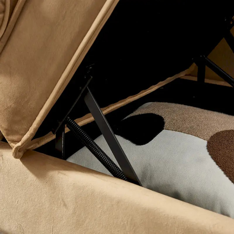 Modern Upholstery Chaise Lounge Chair with Storage Velvet 8