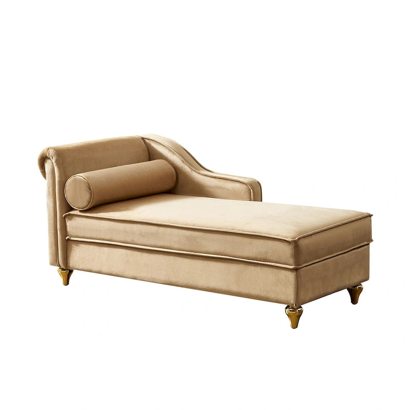 Modern Upholstery Chaise Lounge Chair with Storage Velvet 10