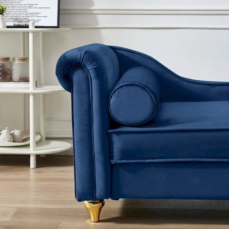 Modern Upholstery Chaise Lounge Chair with Storage Velvet 19