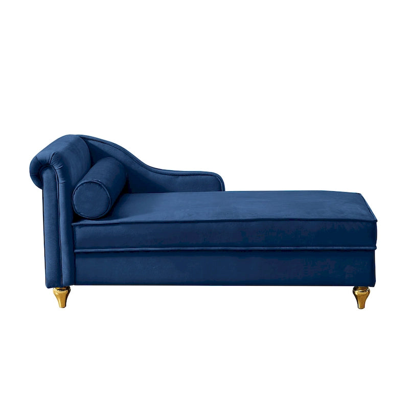 Modern Upholstery Chaise Lounge Chair with Storage Velvet 21