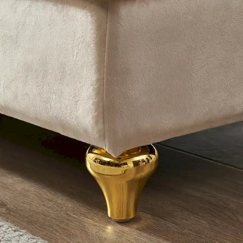 Modern Upholstery Chaise Lounge Chair with Storage Velvet 30