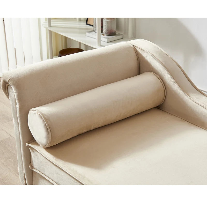 Modern Upholstery Chaise Lounge Chair with Storage Velvet 31