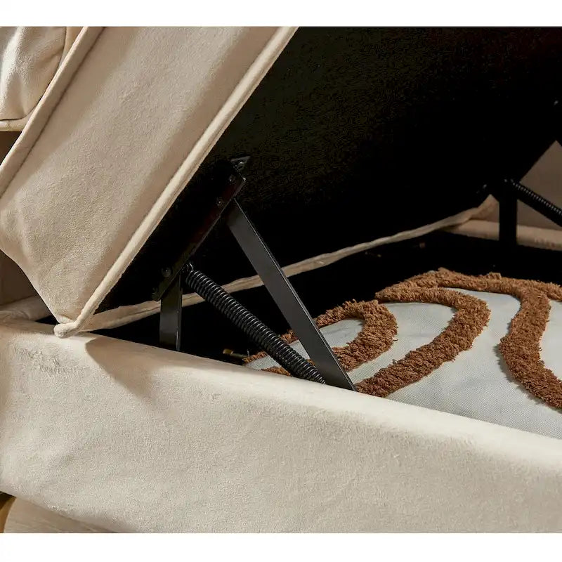 Modern Upholstery Chaise Lounge Chair with Storage Velvet 32
