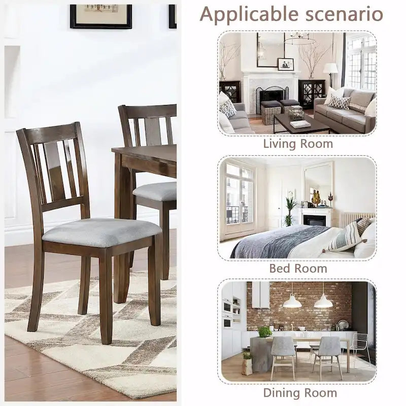 Set of 4 Counter Height Dining Chairs with Padded Seats 7