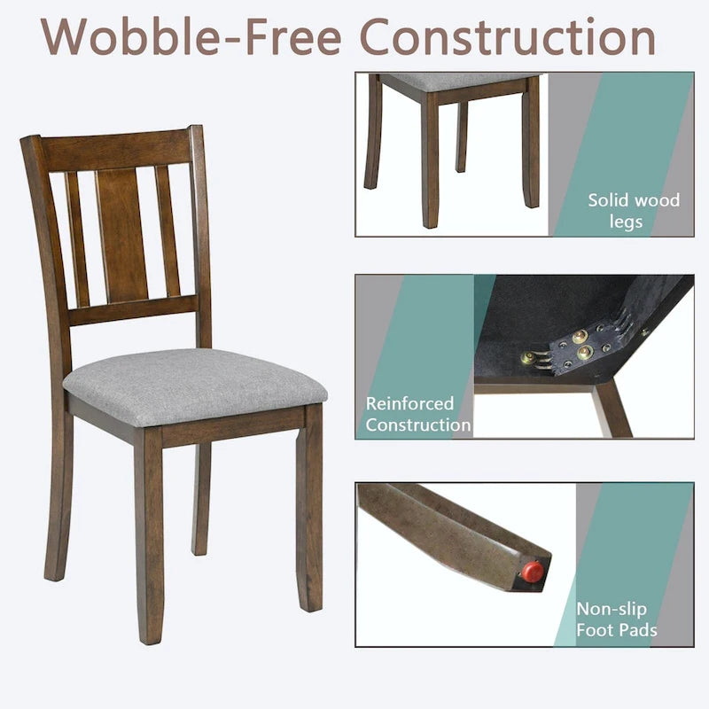Set of 4 Counter Height Dining Chairs with Padded Seats 8
