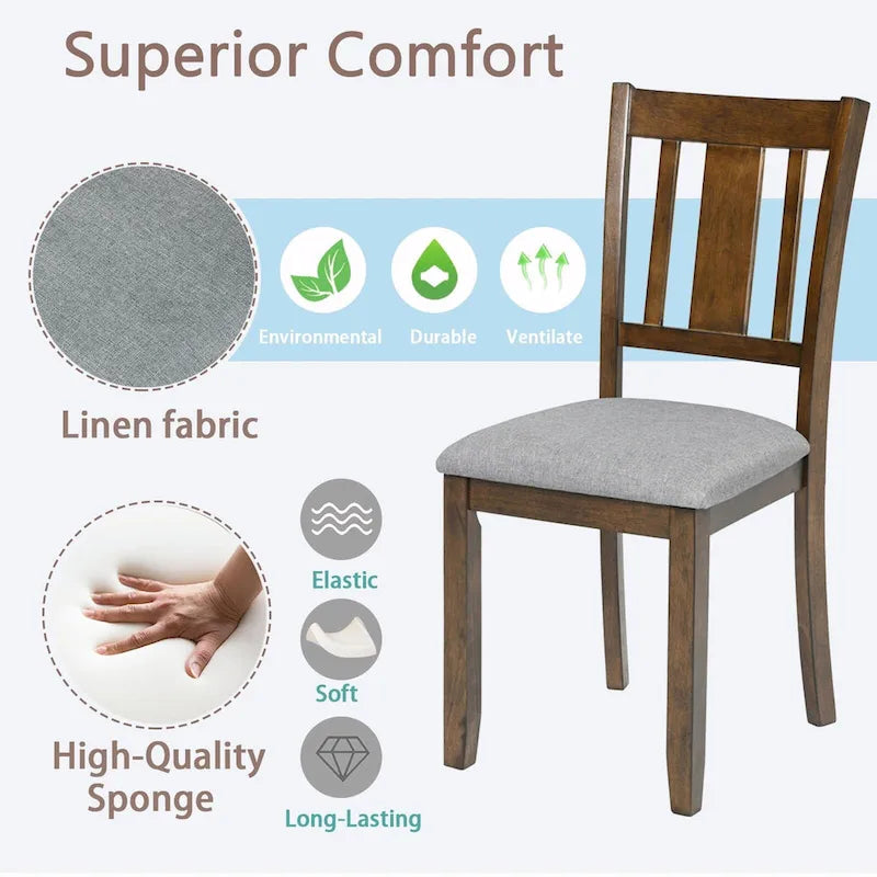 Set of 4 Counter Height Dining Chairs with Padded Seats 9
