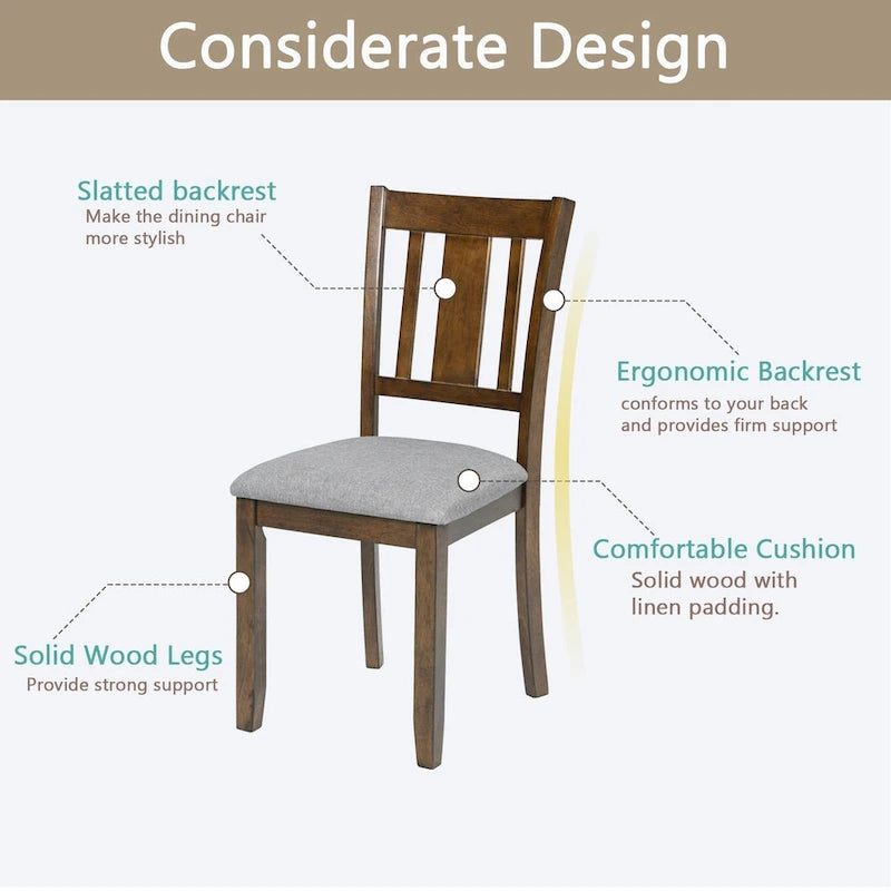 Set of 4 Counter Height Dining Chairs with Padded Seats 10