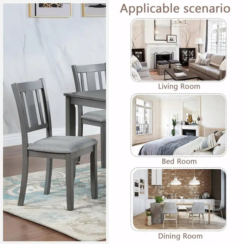 Set of 4 Counter Height Dining Chairs with Padded Seats 14