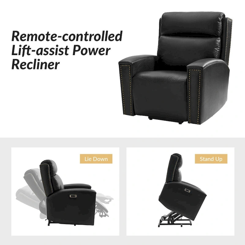 Power Modern Massage and Heating Lift Recliner Chair with Charging Ports by HULALA HOME 3
