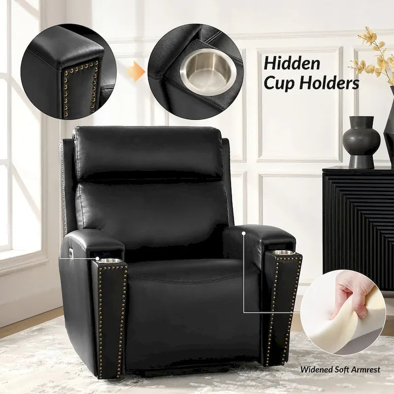 Power Modern Massage and Heating Lift Recliner Chair with Charging Ports by HULALA HOME 5