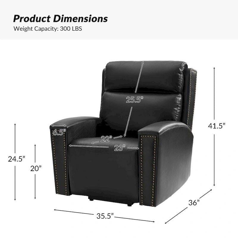 Power Modern Massage and Heating Lift Recliner Chair with Charging Ports by HULALA HOME 7