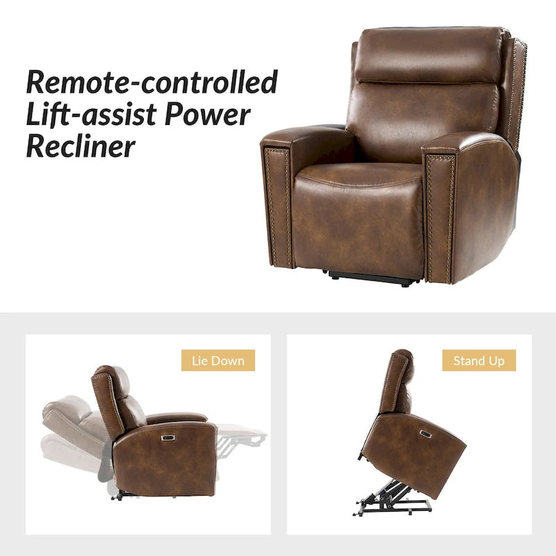 Power Modern Massage and Heating Lift Recliner Chair with Charging Ports by HULALA HOME 10