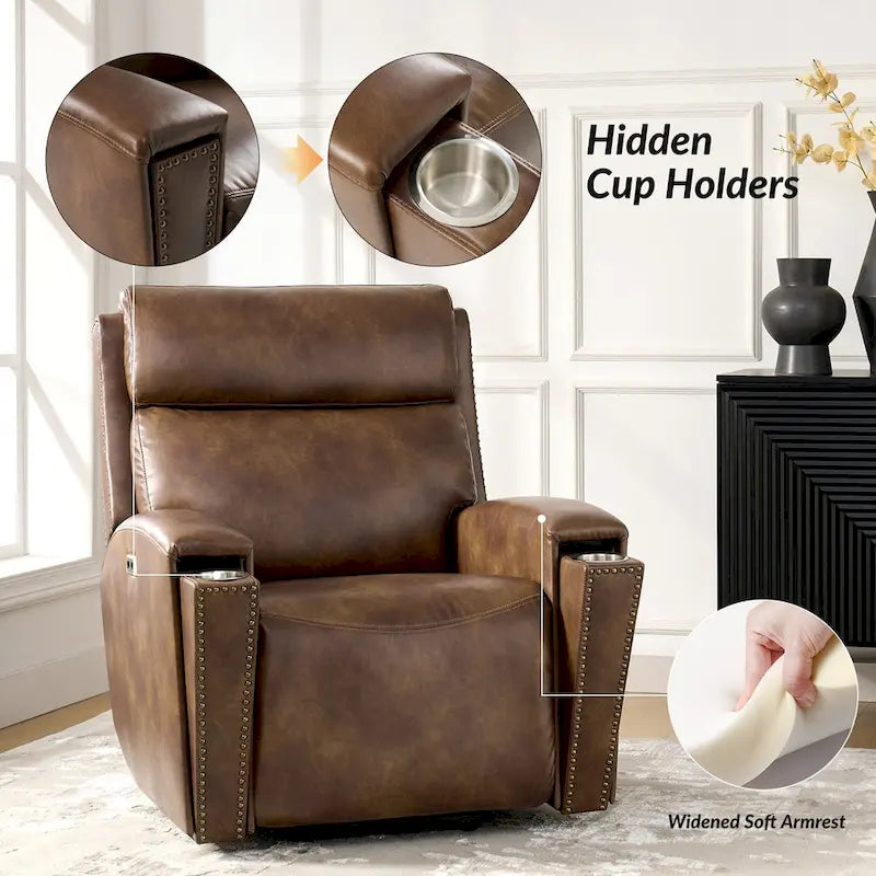 Power Modern Massage and Heating Lift Recliner Chair with Charging Ports by HULALA HOME 12