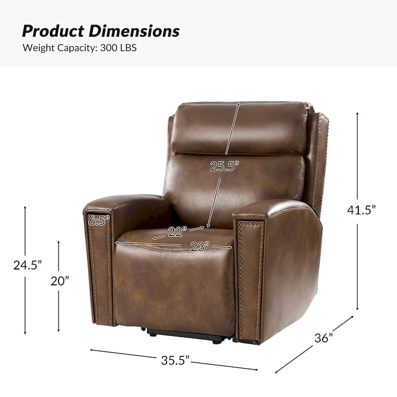 Power Modern Massage and Heating Lift Recliner Chair with Charging Ports by HULALA HOME 14