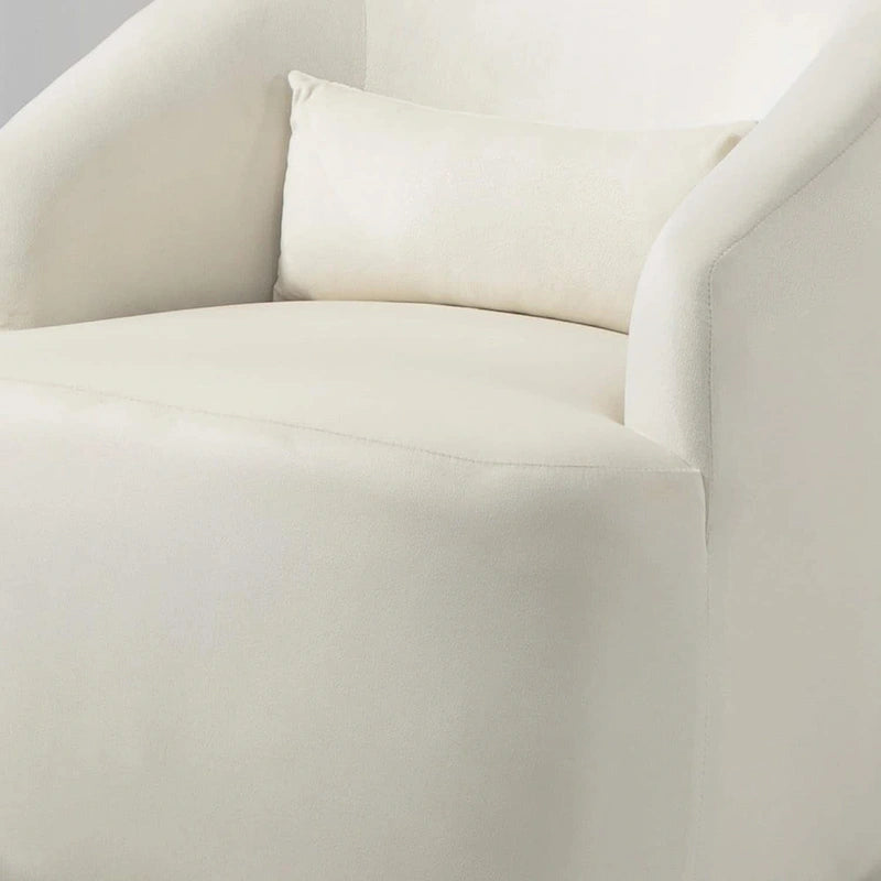 Accent Chair with Barrel-shaped Design and 360 Degree Swivel Feature 8