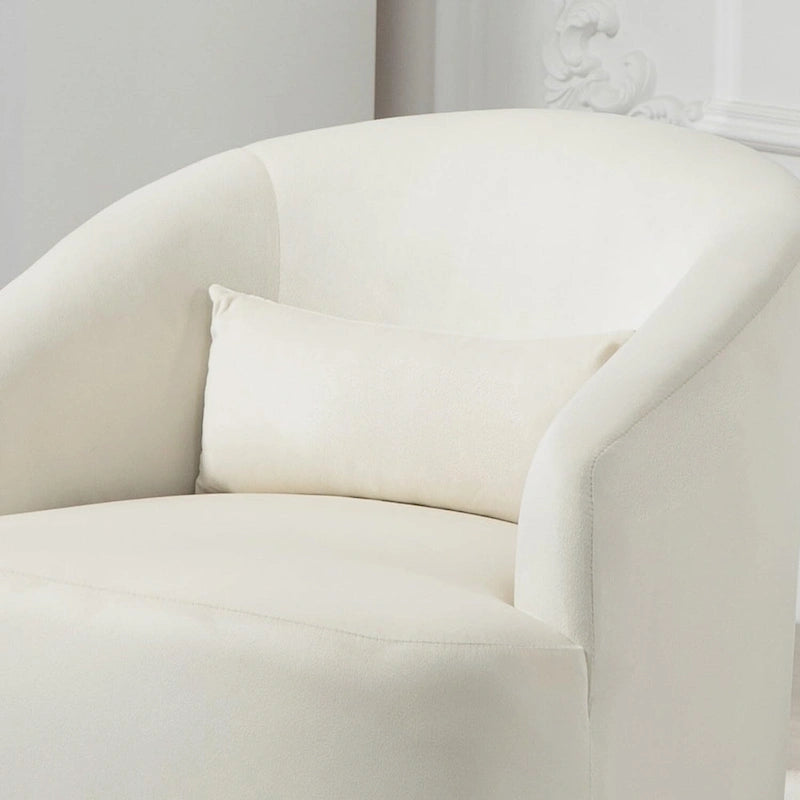 Accent Chair with Barrel-shaped Design and 360 Degree Swivel Feature 10
