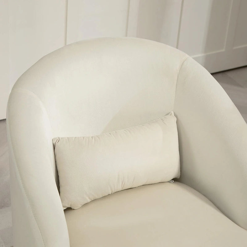 Accent Chair with Barrel-shaped Design and 360 Degree Swivel Feature 11