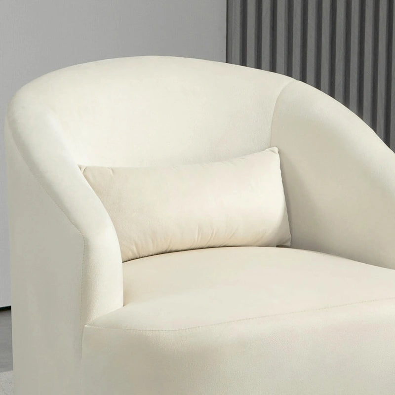 Accent Chair with Barrel-shaped Design and 360 Degree Swivel Feature 17