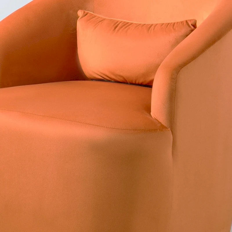 Accent Chair with Barrel-shaped Design and 360 Degree Swivel Feature 25