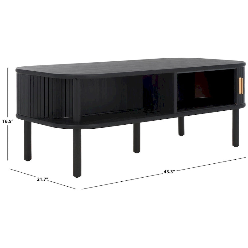 SAFAVIEH Home Tealla 2 Tambour Door Coffee Table - 43Wx22Dx17H 6