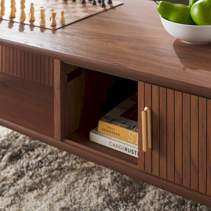 SAFAVIEH Home Tealla 2 Tambour Door Coffee Table - 43Wx22Dx17H 24