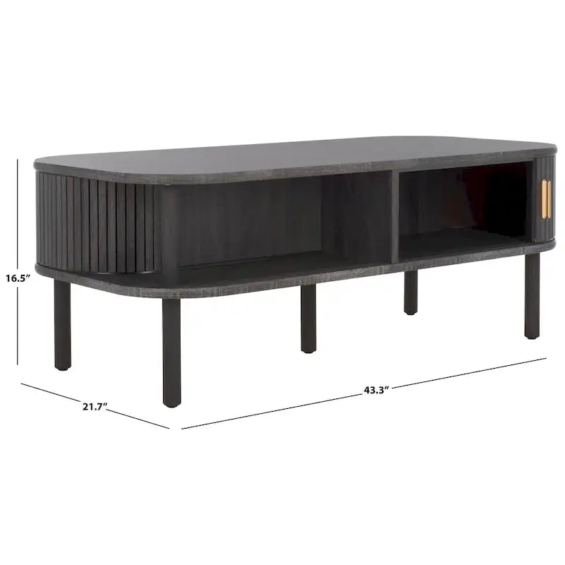SAFAVIEH Home Tealla 2 Tambour Door Coffee Table - 43Wx22Dx17H 26