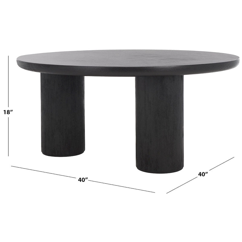 SAFAVIEH Home Mork 3 Leg Round Coffee Table - 40Wx40Dx18H 38