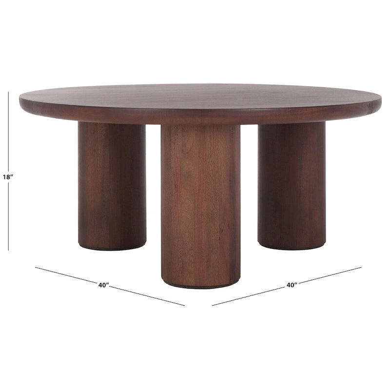 SAFAVIEH Home Mork 3 Leg Round Coffee Table - 40Wx40Dx18H 39