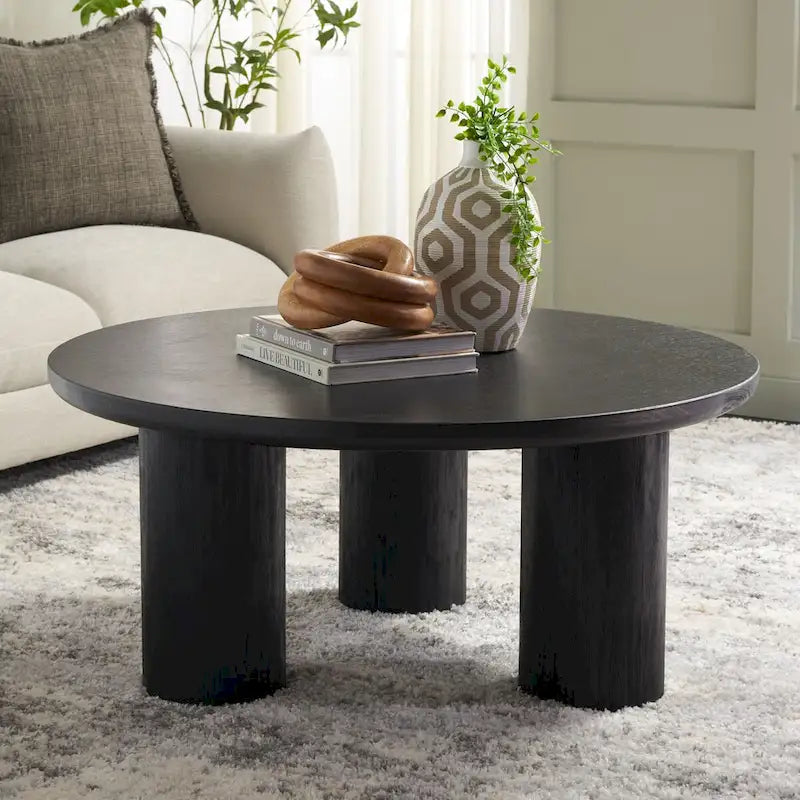 SAFAVIEH Home Mork 3 Leg Round Coffee Table - 40Wx40Dx18H 3