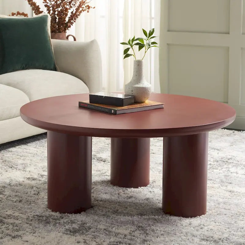 SAFAVIEH Home Mork 3 Leg Round Coffee Table - 40Wx40Dx18H 4