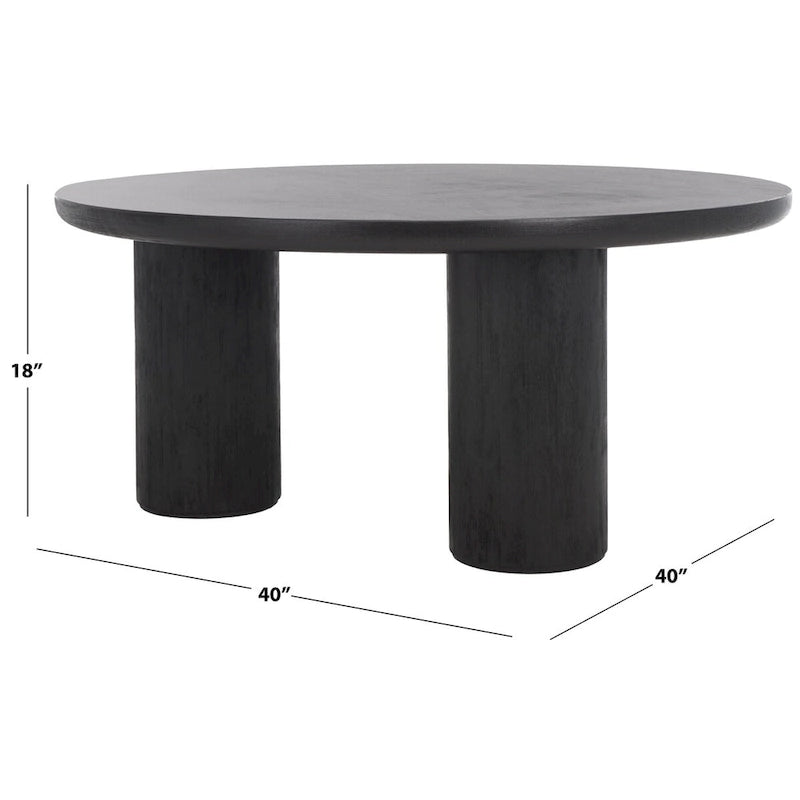 SAFAVIEH Home Mork 3 Leg Round Coffee Table - 40Wx40Dx18H 5