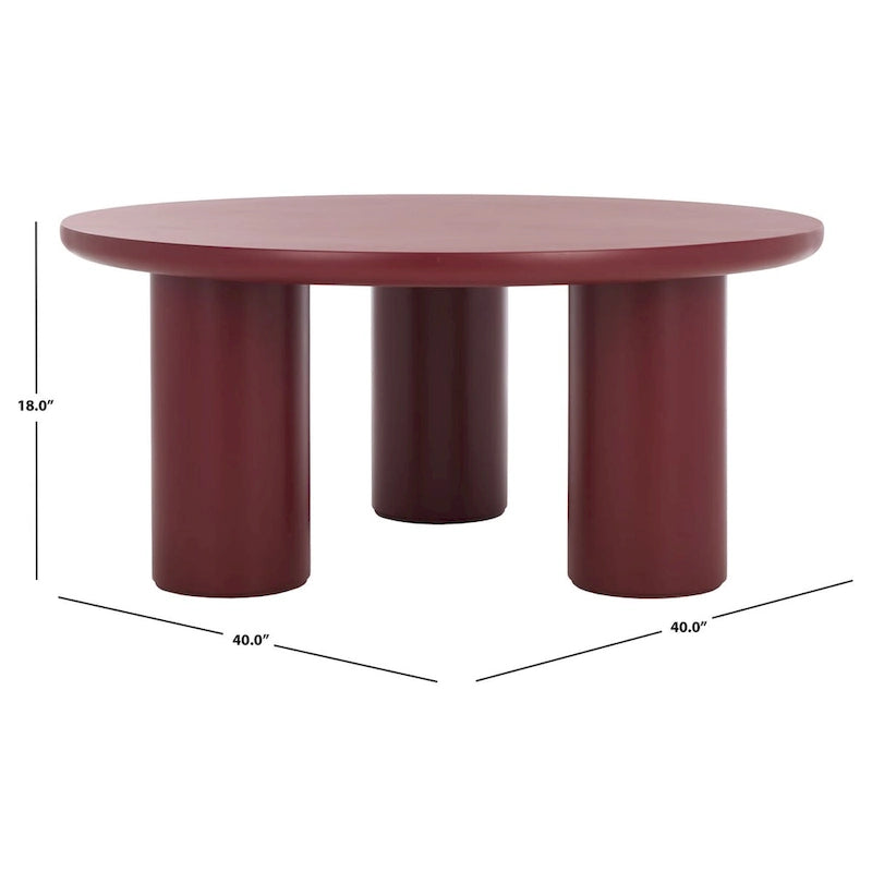 SAFAVIEH Home Mork 3 Leg Round Coffee Table - 40Wx40Dx18H 21
