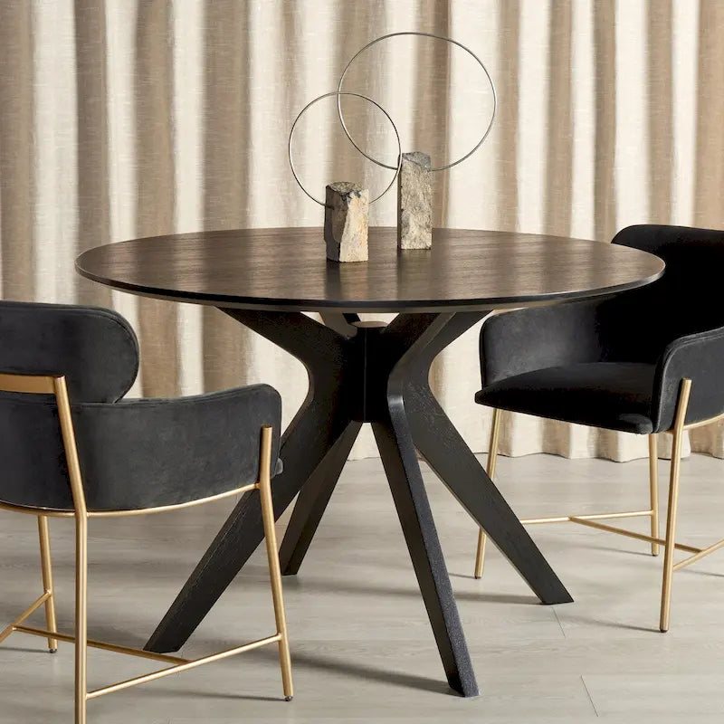 SAFAVIEH Couture Meiko 46-inch Round Dining Table - 46 In W x 46 In D x 30 In H - 46Wx46Dx30H 32