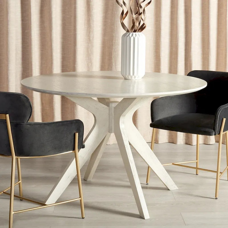 SAFAVIEH Couture Meiko 46-inch Round Dining Table - 46 In W x 46 In D x 30 In H - 46Wx46Dx30H 33